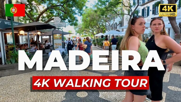 Funchal Madeira 4K Walking Tour – Saturday Night in Madeira Portugal